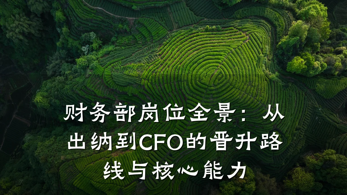 财务部岗位全景:从出纳到CFO的晋升路线与核心能力