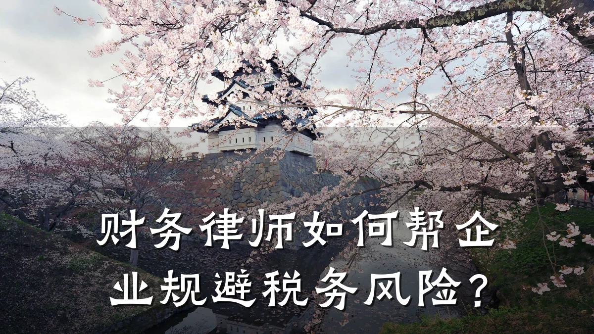 财务律师如何帮企业规避税务风险?