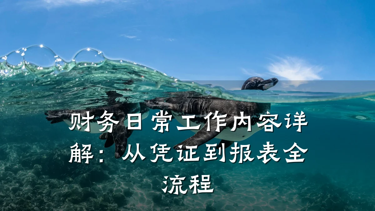 财务日常工作内容详解:从凭证到报表全流程