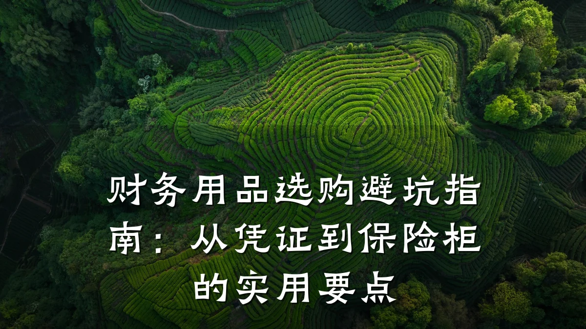 财务用品选购避坑指南:从凭证到保险柜的实用要点