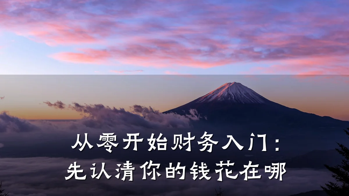 从零开始财务入门:先认清你的钱花在哪