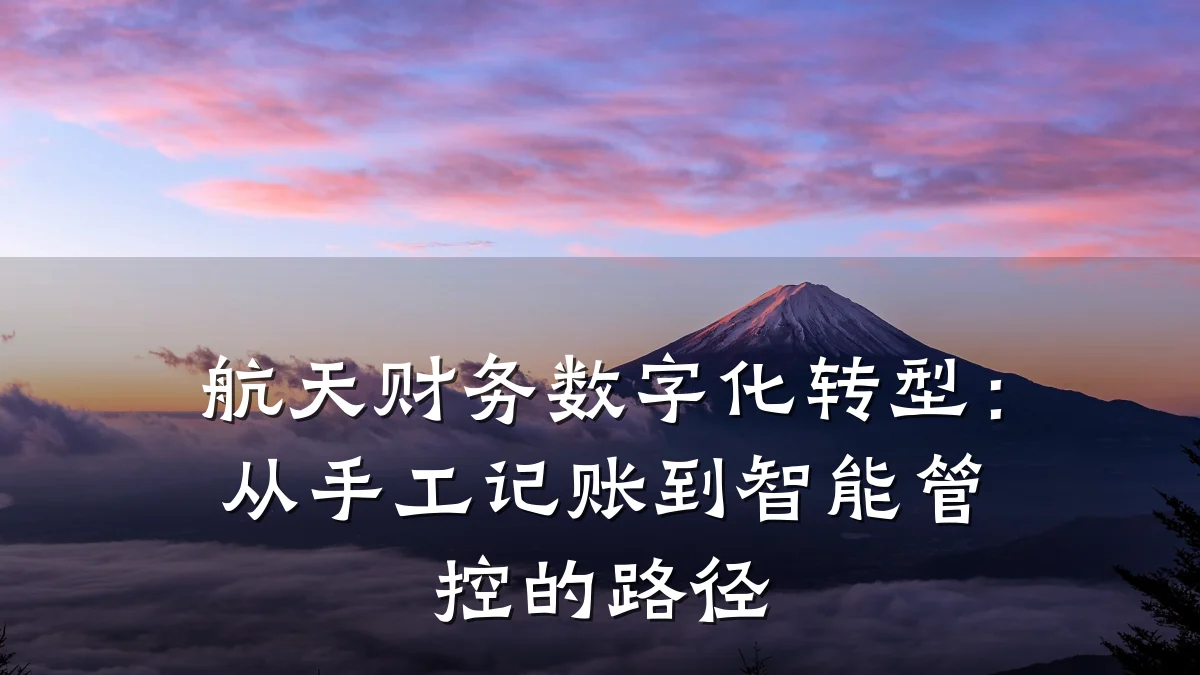航天财务数字化转型：从手工记账到智能管控的路径