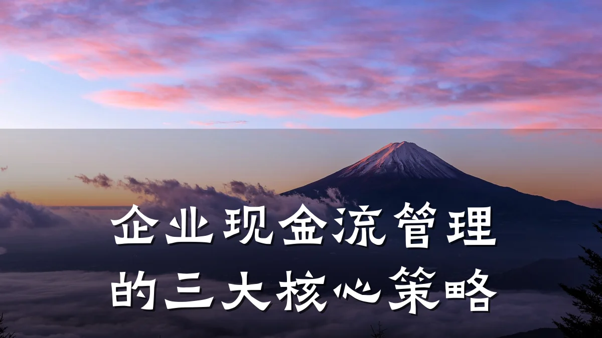 企业现金流管理的三大核心策略