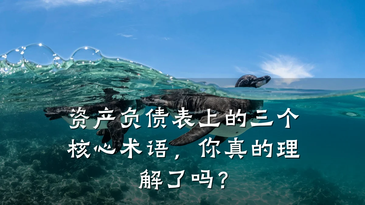 资产负债表上的三个核心术语，你真的理解了吗？