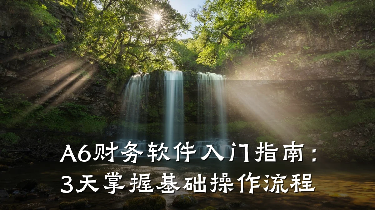 A6财务软件入门指南:3天掌握基础操作流程