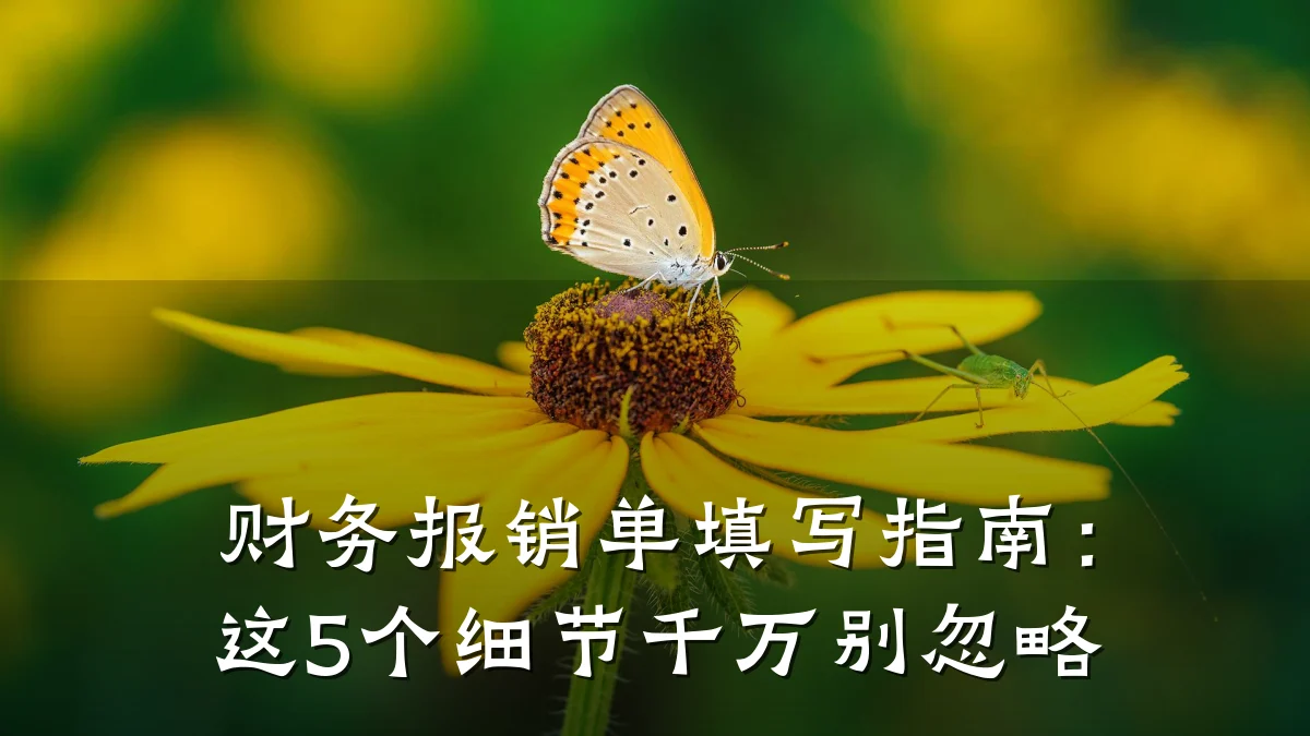 财务报销单填写指南:这5个细节千万别忽略