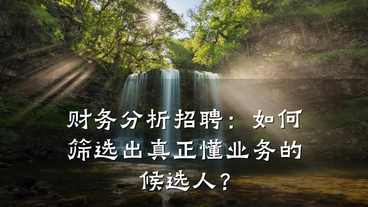 财务分析招聘:如何筛选出真正懂业务的候选人?