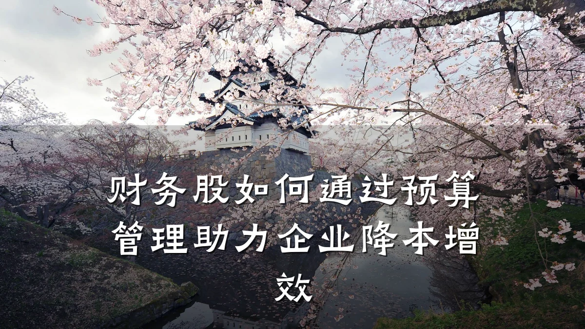 财务股如何通过预算管理助力企业降本增效