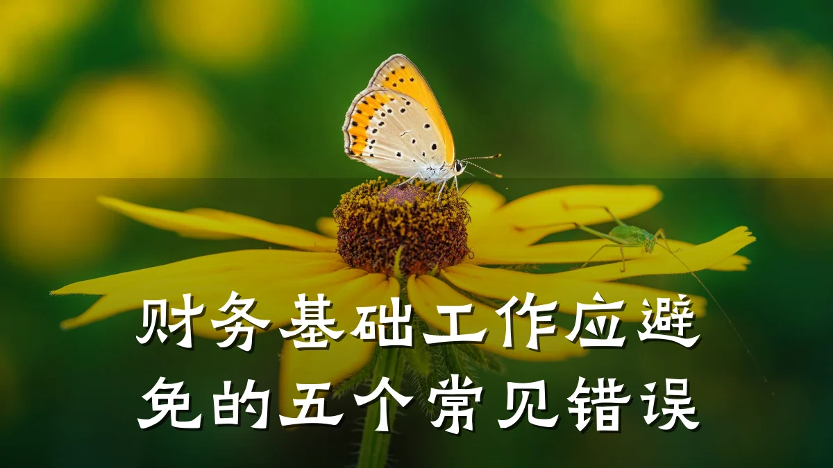 财务基础工作应避免的五个常见错误
