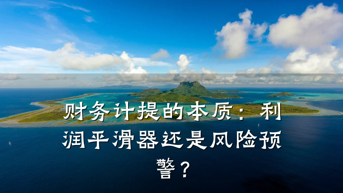 财务计提的本质:利润平滑器还是风险预警?