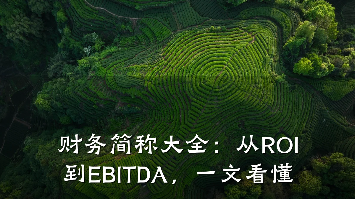 财务简称大全:从ROI到EBITDA,一文看懂