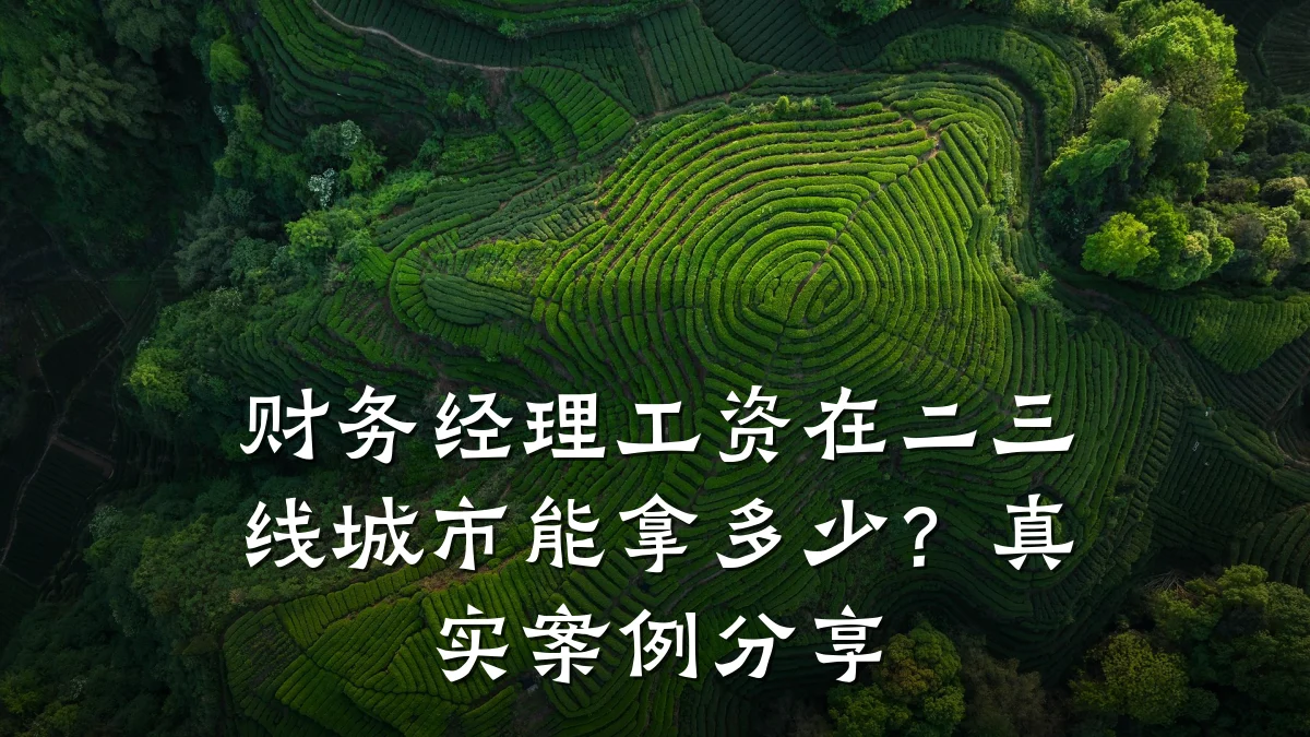 财务经理工资在二三线城市能拿多少？真实案例分享