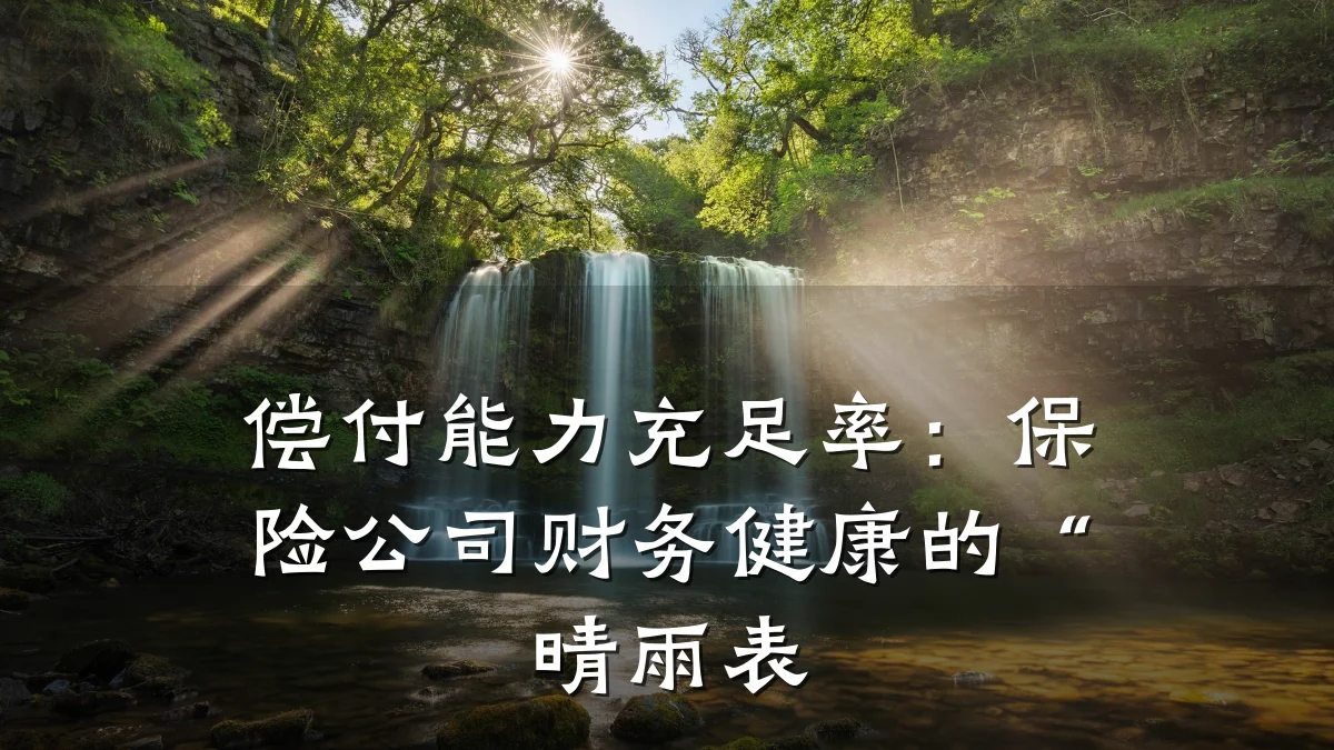 偿付能力充足率：保险公司财务健康的“晴雨表