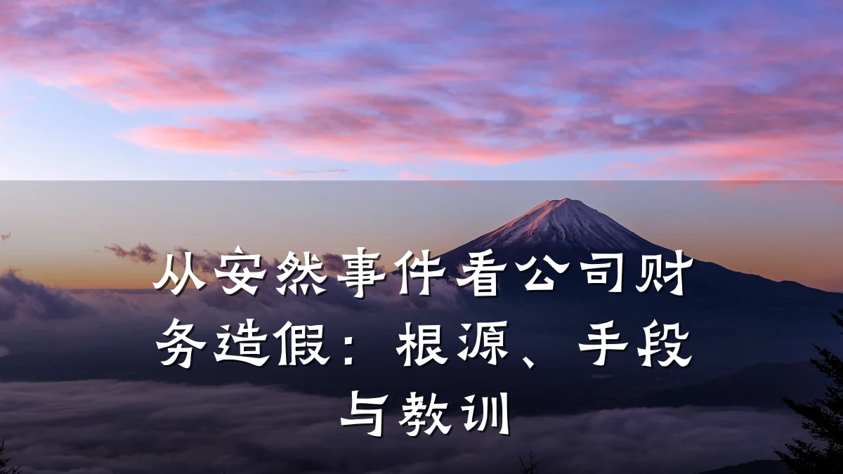 从安然事件看公司财务造假:根源、手段与教训