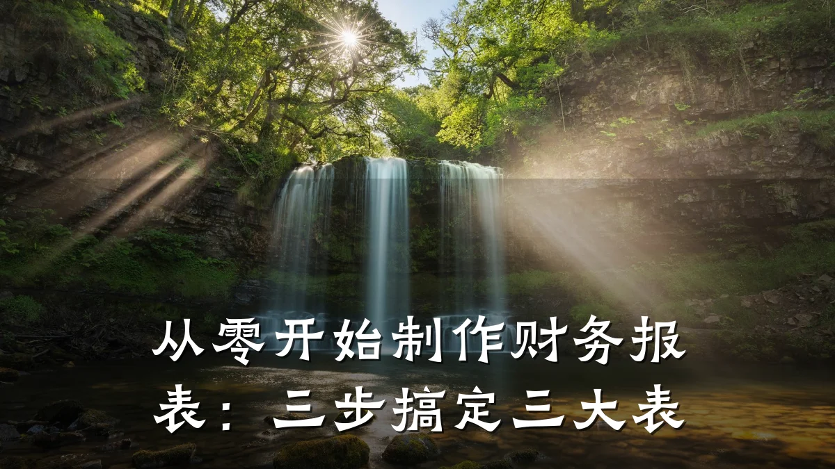 从零开始制作财务报表:三步搞定三大表