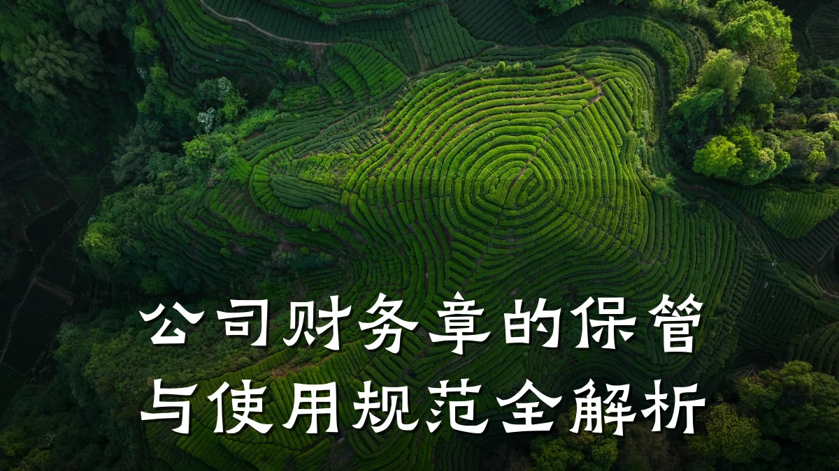 公司财务章的保管与使用规范全解析