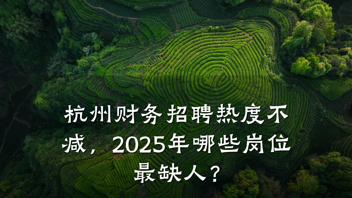 杭州财务招聘热度不减,2025年哪些岗位最缺人?