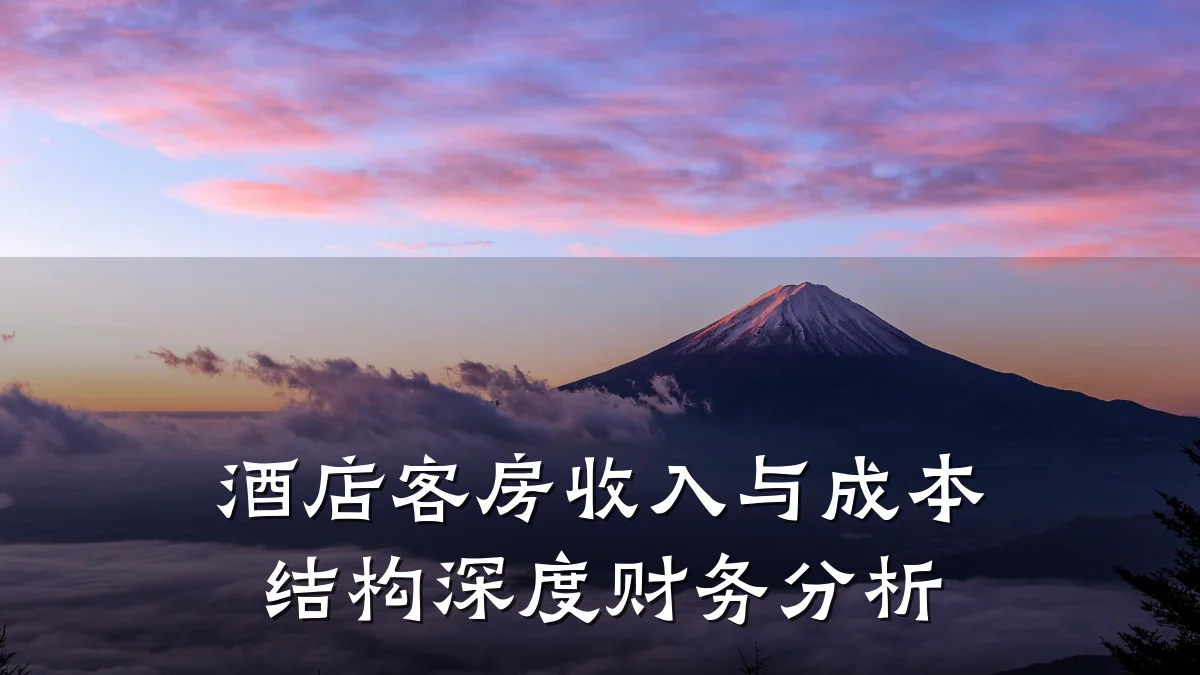 酒店客房收入与成本结构深度财务分析