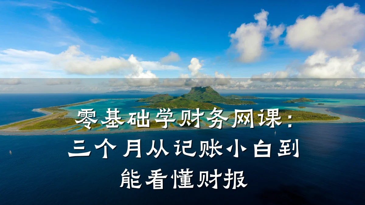 零基础学财务网课：三个月从记账小白到能看懂财报