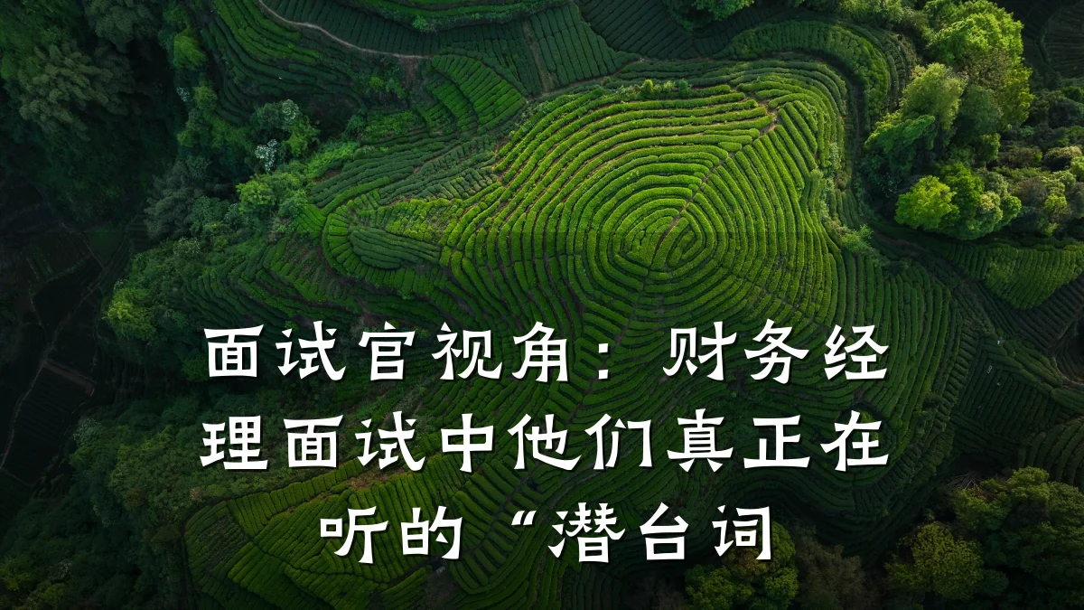 面试官视角:财务经理面试中他们真正在听的“潜台词