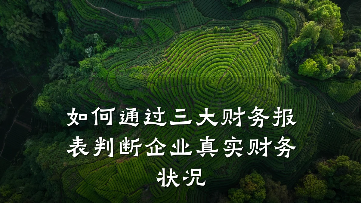 如何通过三大财务报表判断企业真实财务状况