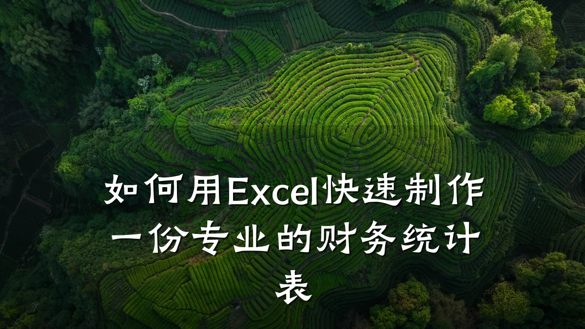 如何用Excel快速制作一份专业的财务统计表