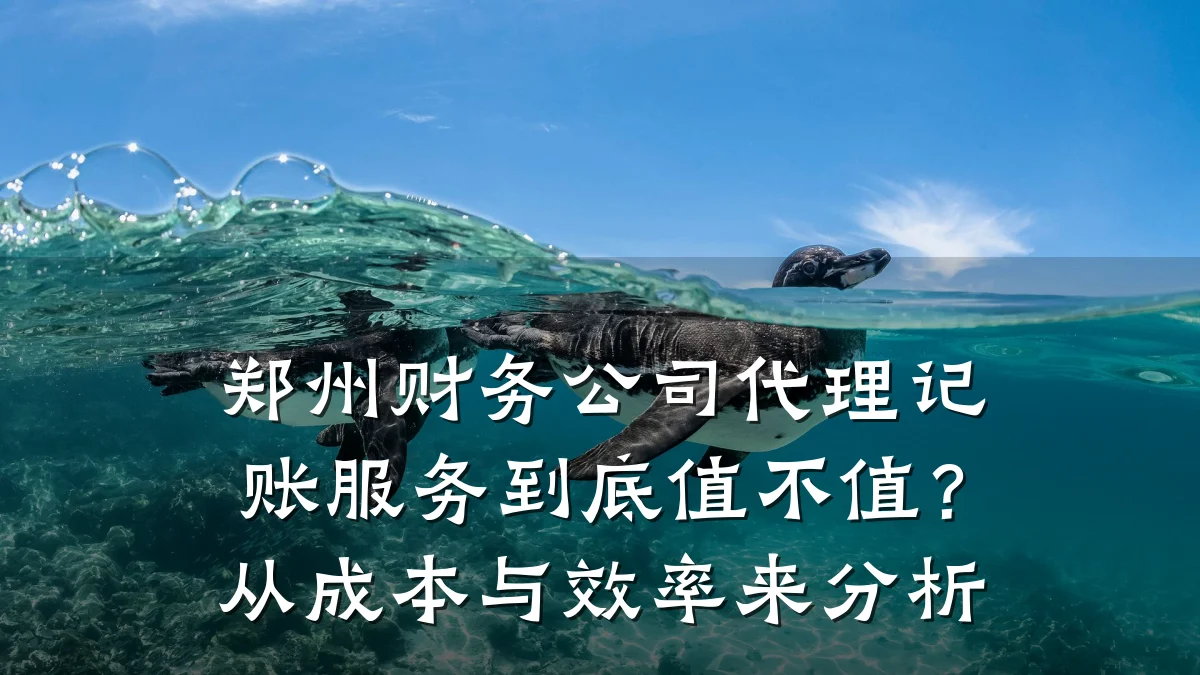 郑州财务公司代理记账服务到底值不值?从成本与效率来分析