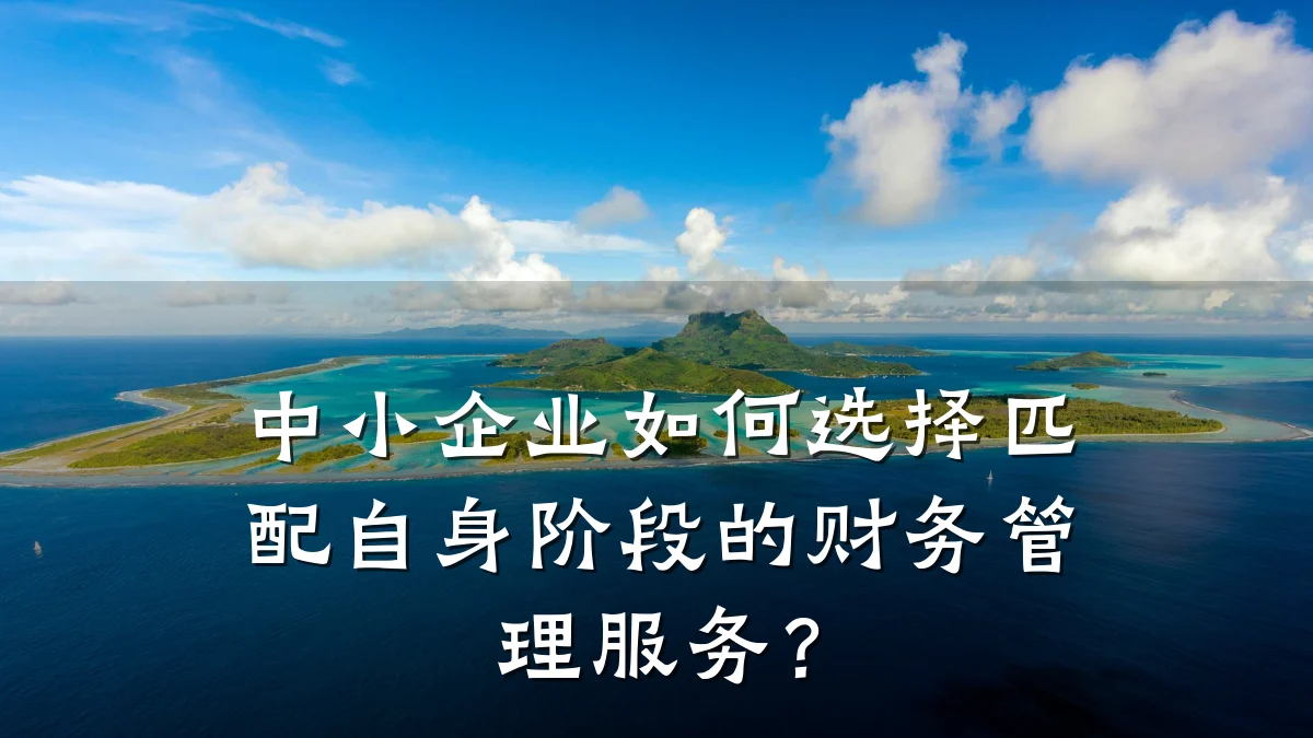中小企业如何选择匹配自身阶段的财务管理服务？