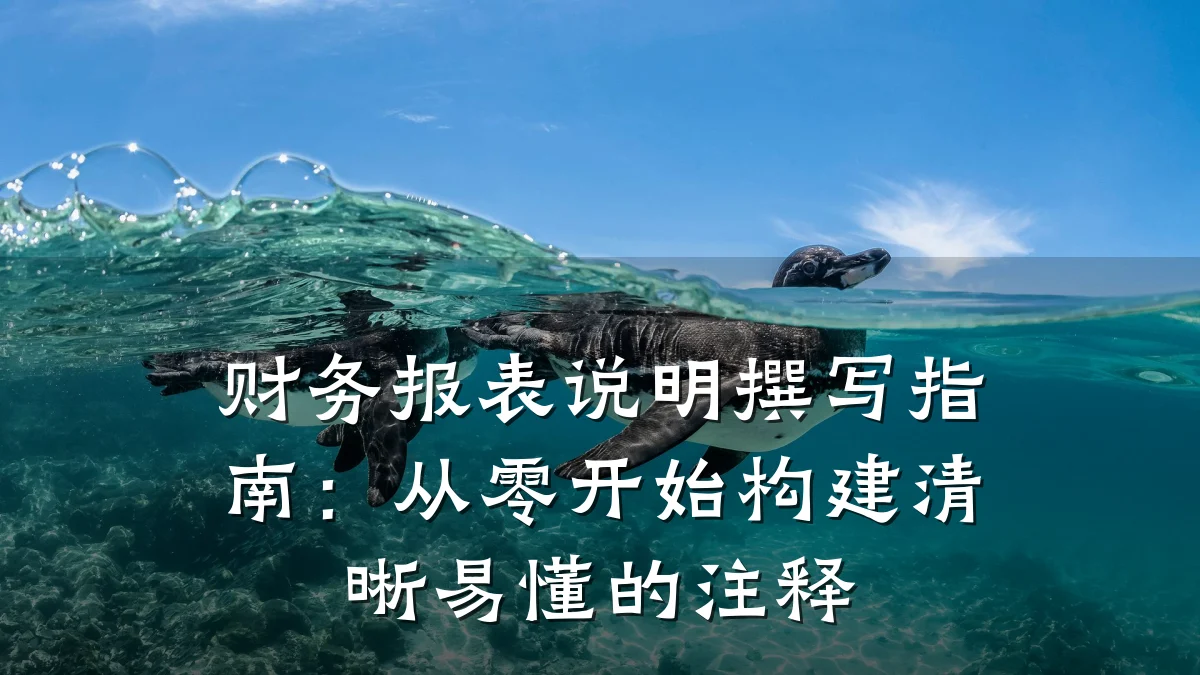 财务报表说明撰写指南:从零开始构建清晰易懂的注释