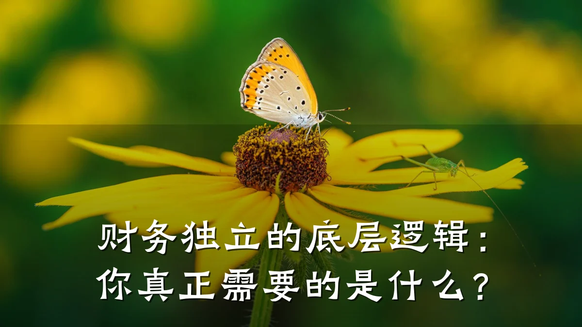 财务独立的底层逻辑：你真正需要的是什么？