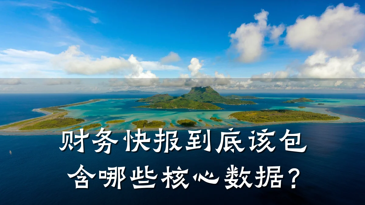 财务快报到底该包含哪些核心数据?