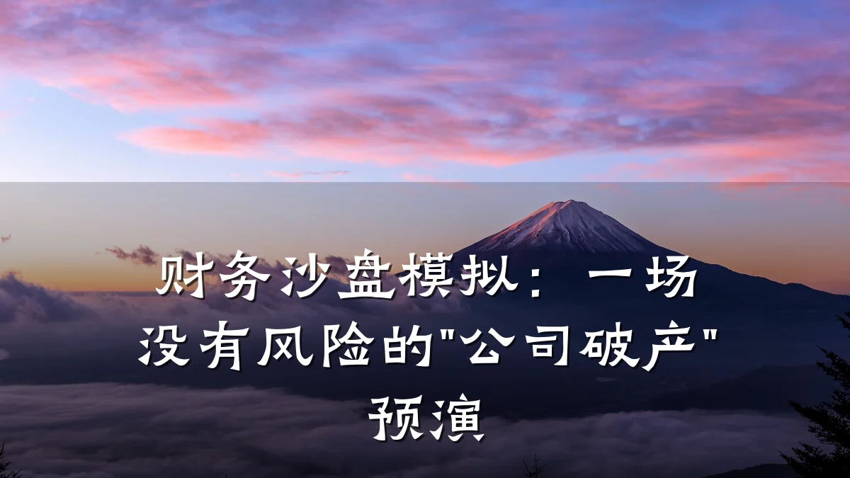 财务沙盘模拟:一场没有风险的"公司破产"预演