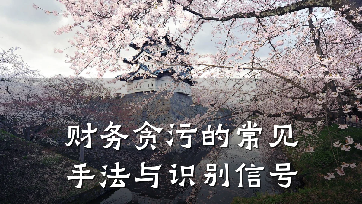 财务贪污的常见手法与识别信号