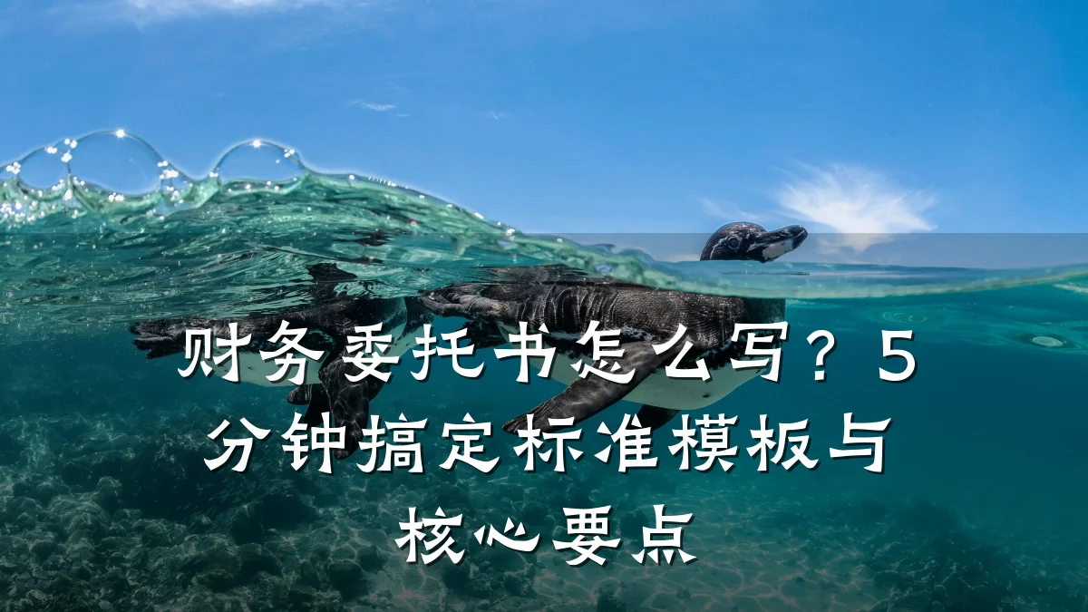 财务委托书怎么写？5分钟搞定标准模板与核心要点