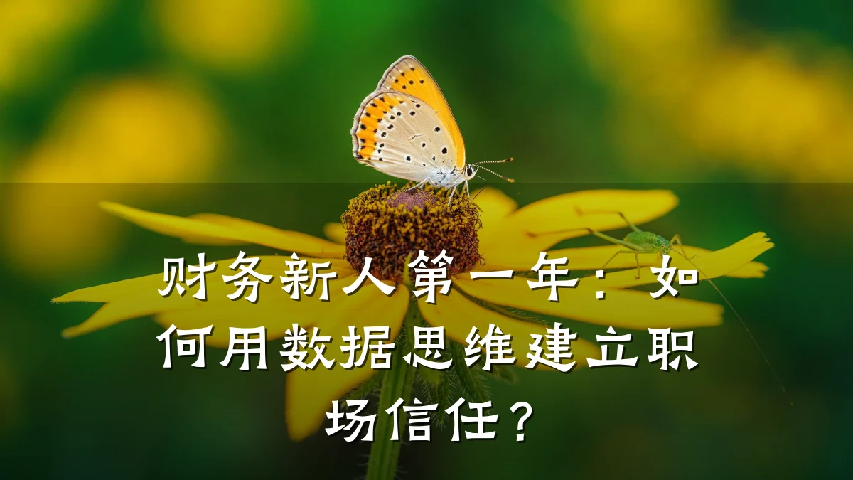 财务新人第一年：如何用数据思维建立职场信任？