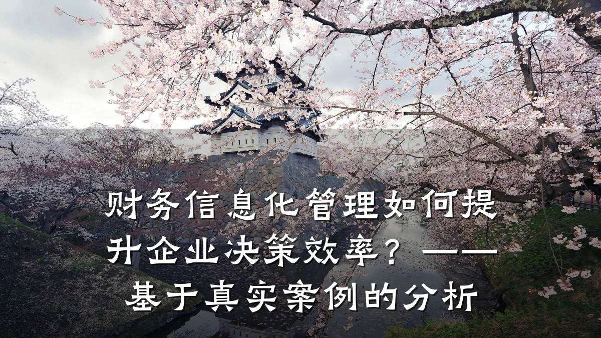 财务信息化管理如何提升企业决策效率?——基于真实案例的分析