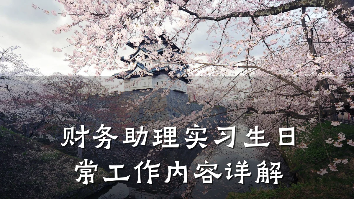 财务助理实习生日常工作内容详解