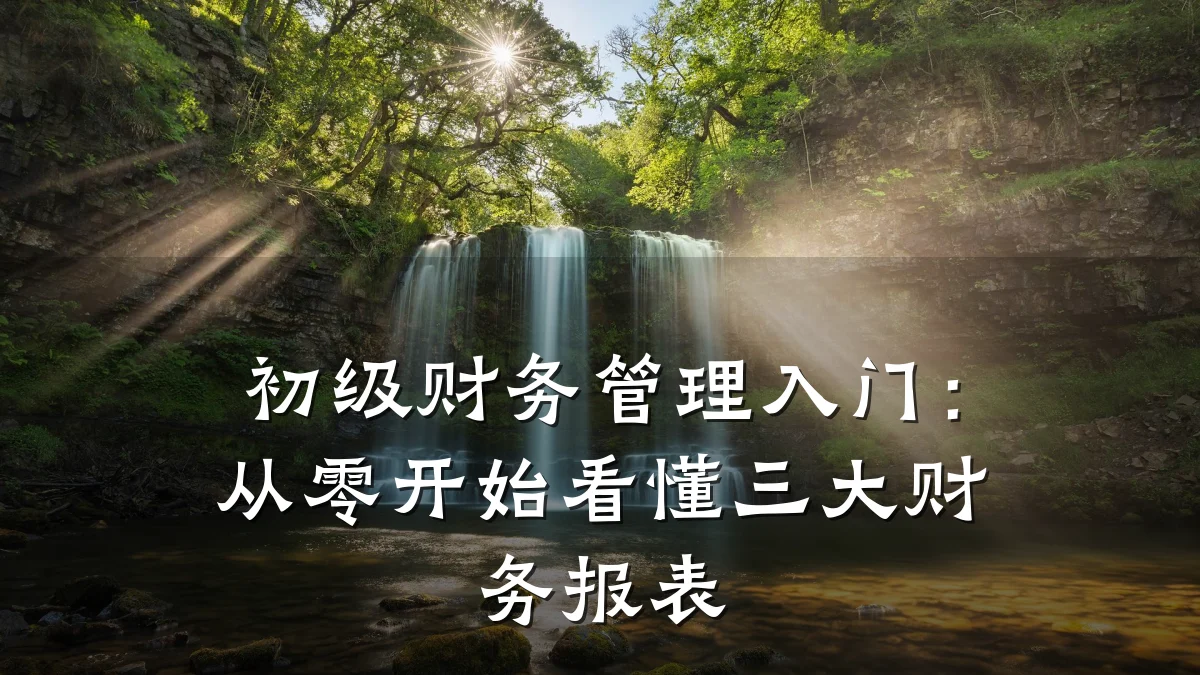 初级财务管理入门：从零开始看懂三大财务报表