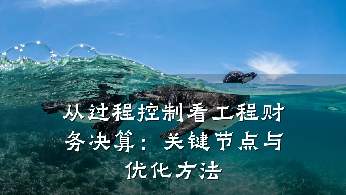 从过程控制看工程财务决算:关键节点与优化方法