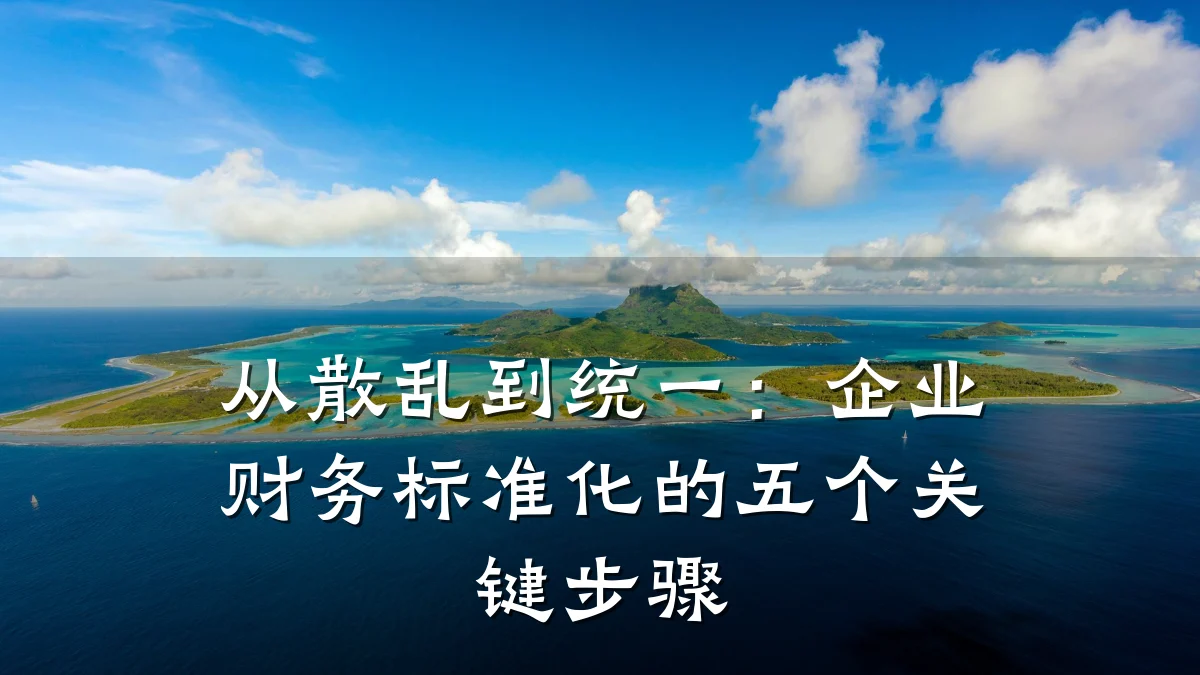 从散乱到统一:企业财务标准化的五个关键步骤