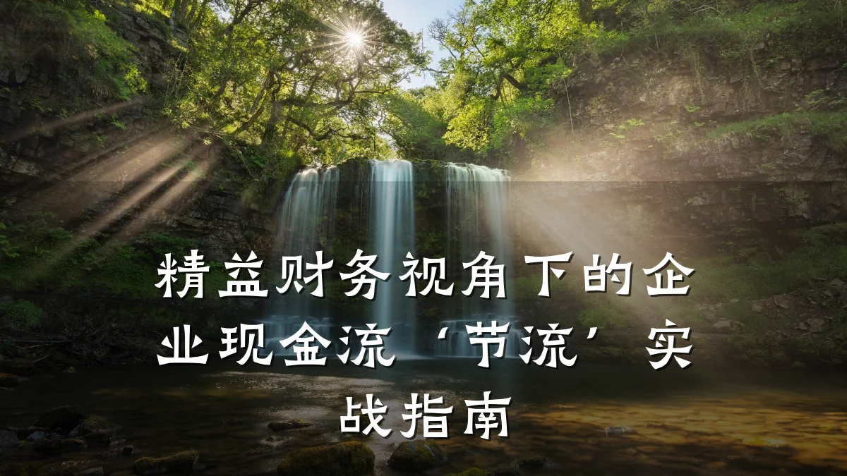 精益财务视角下的企业现金流‘节流’实战指南