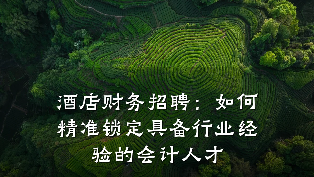 酒店财务招聘:如何精准锁定具备行业经验的会计人才