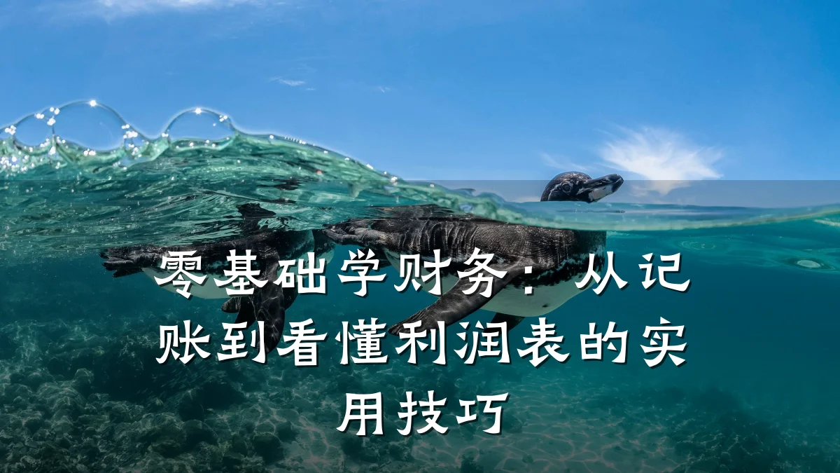 零基础学财务:从记账到看懂利润表的实用技巧