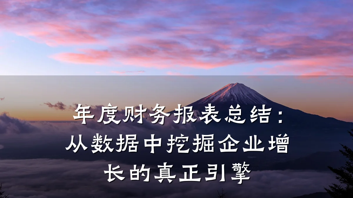 年度财务报表总结：从数据中挖掘企业增长的真正引擎