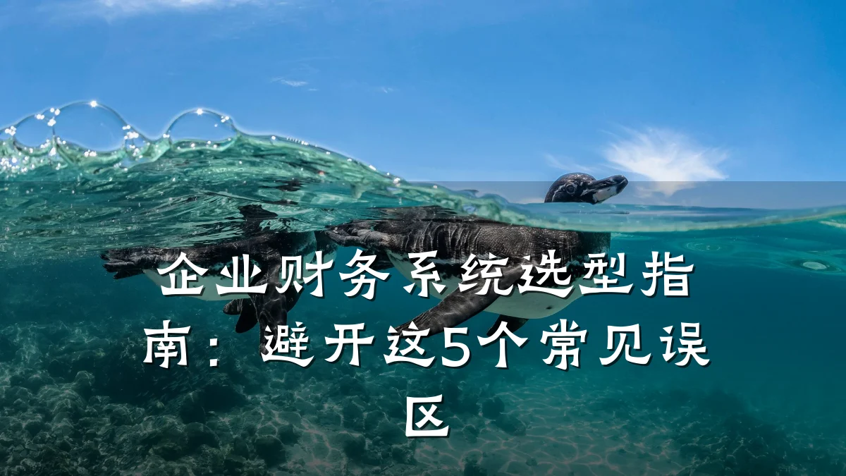 企业财务系统选型指南:避开这5个常见误区