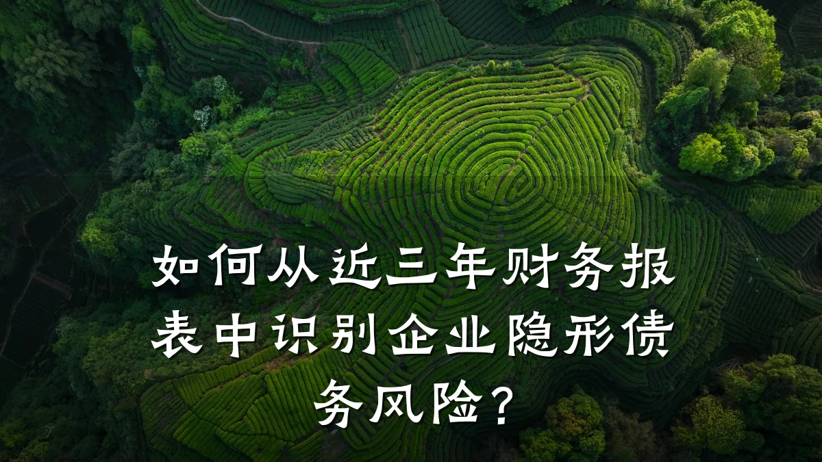 如何从近三年财务报表中识别企业隐形债务风险?