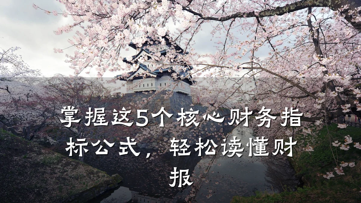 掌握这5个核心财务指标公式,轻松读懂财报