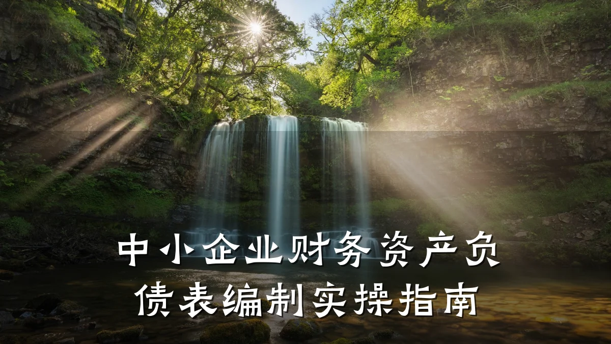 中小企业财务资产负债表编制实操指南